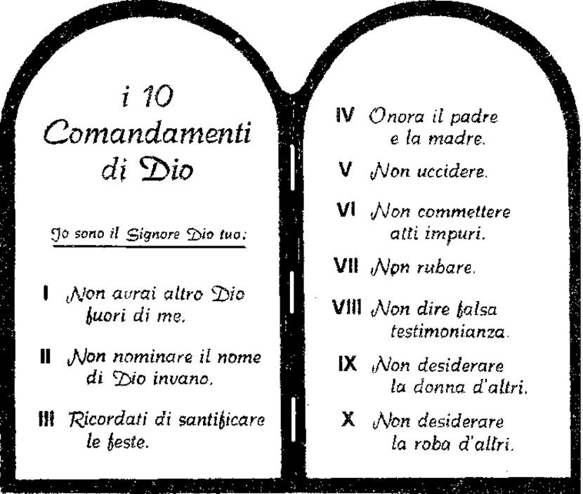 Risultati immagini per I dieci comandamenti